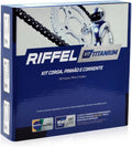 Kit Xtz 250 Lander (06 , 15) 46Z X 15Z Com Corrente 428H X 130L , Titanium (1045) , Riffel