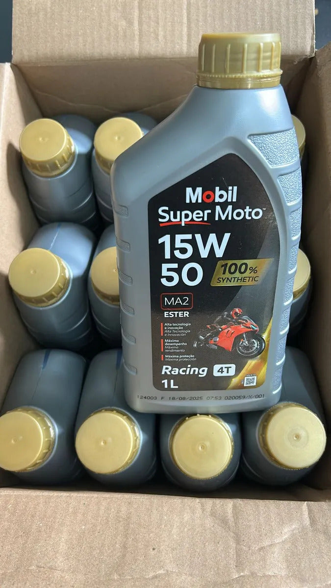 Óleo 15w50 Sintético Mobil Super Moto Racing 1 Litro
