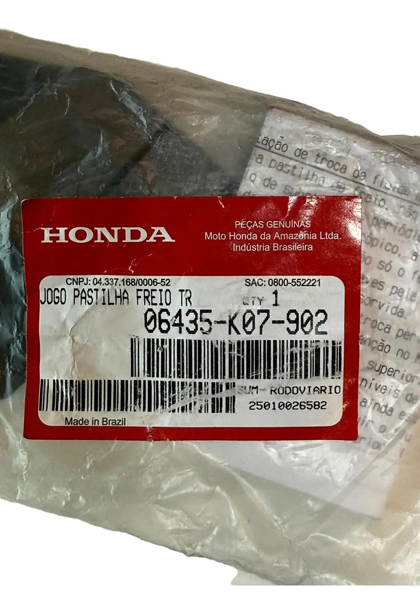 Pastilha Traseira Cg Titan 160 2025-26 100% Original Honda