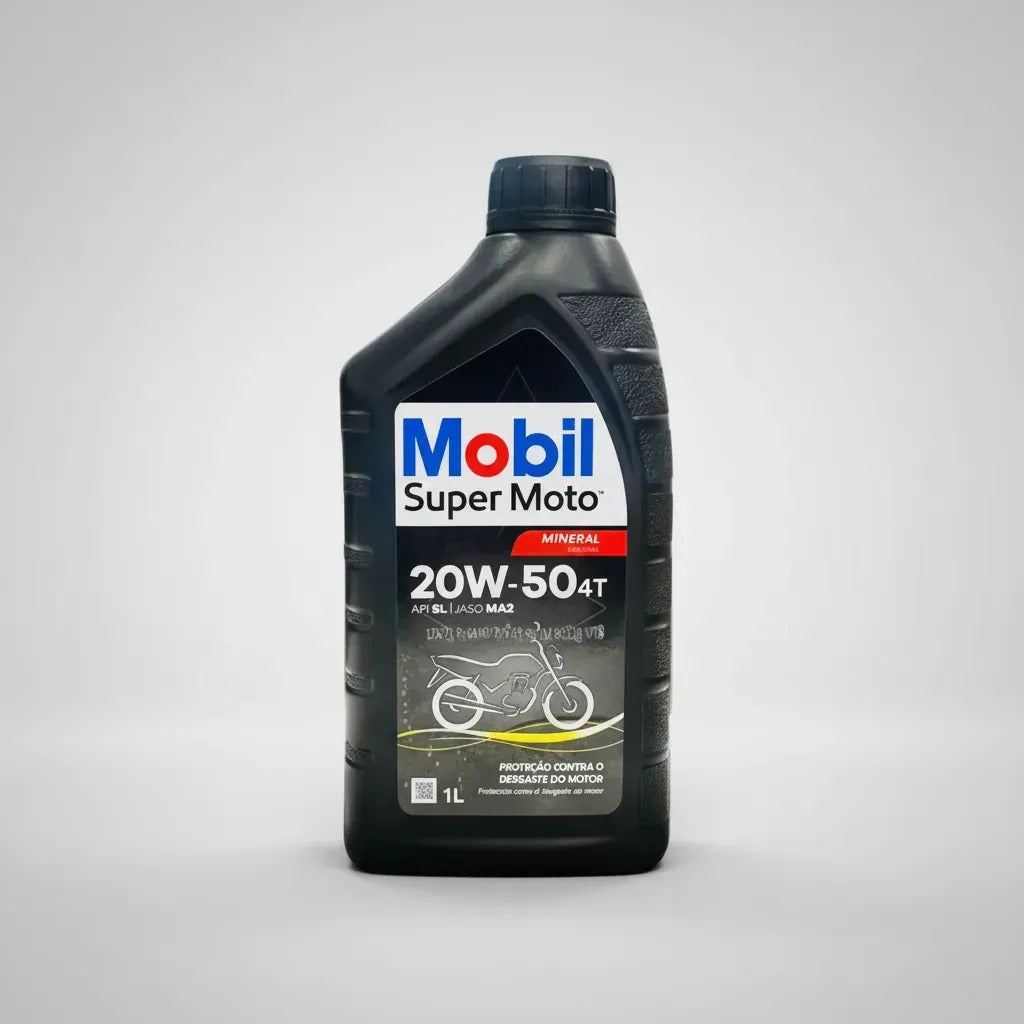 Oleo 20w50 Mobil Super Mineral Para motor de moto 4T 1litro
