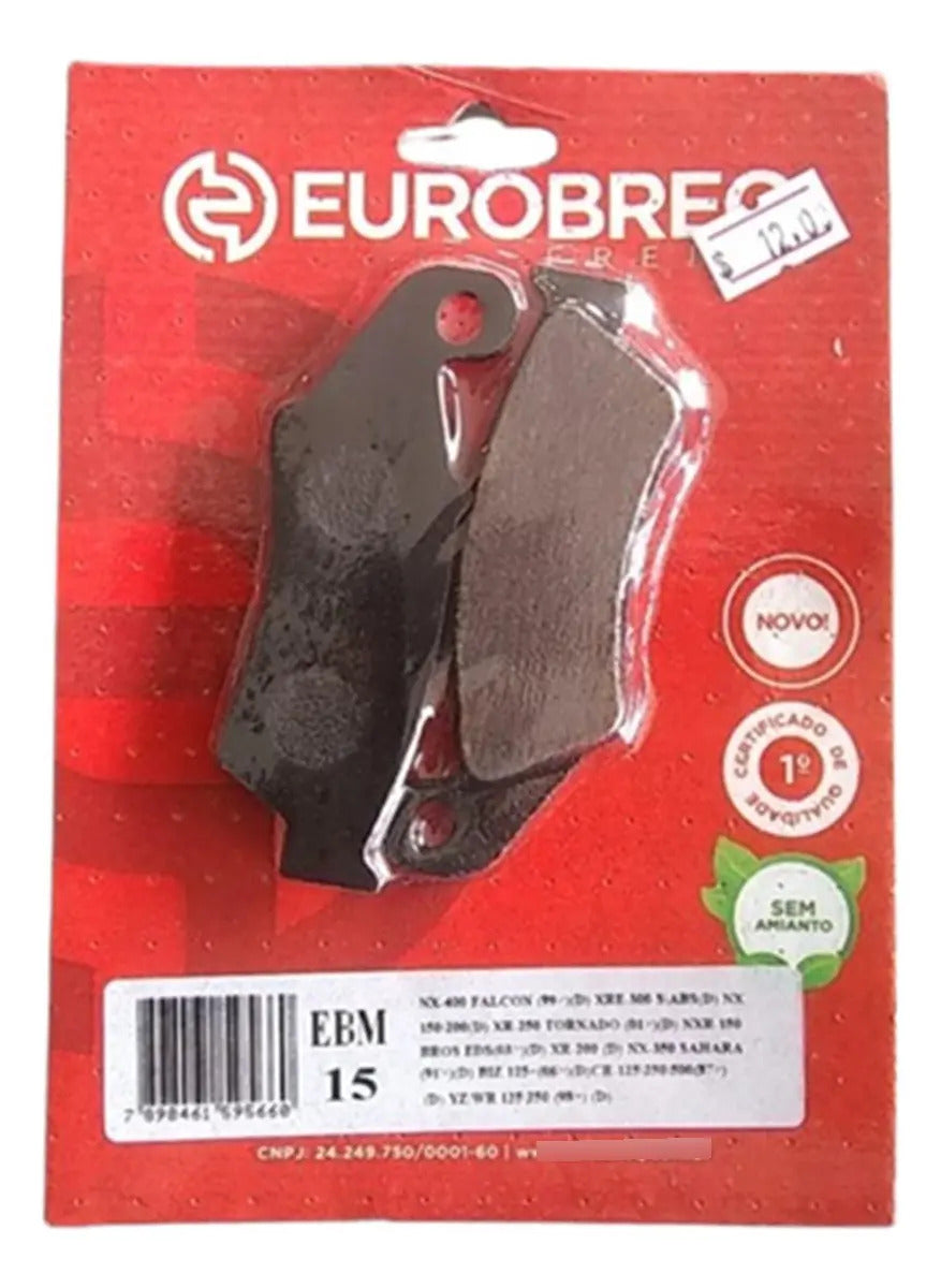 Pastilha De Freio Ebm 15 Nx-400 Falcon(99)(d) Xre-300 S/a.