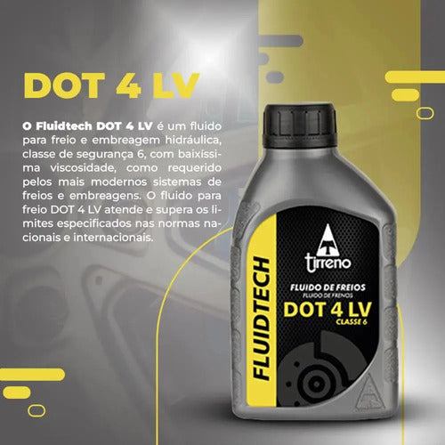Oleo Freio Fluido Dot 4 Lv Classe 6 Original Tirreno 500 Ml