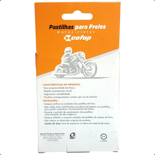 Pastilha Freio Dianteira Cofap Cg 150 Cbx 200 Titan Strada