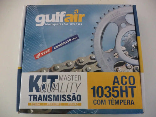Kit Relação Transmissão Honda Nxr Bros 150 05 Até 14 Gulfair