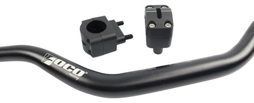 Guidão Com Adaptador Foco Racing Fat Max Crf 250f 31mm Preto