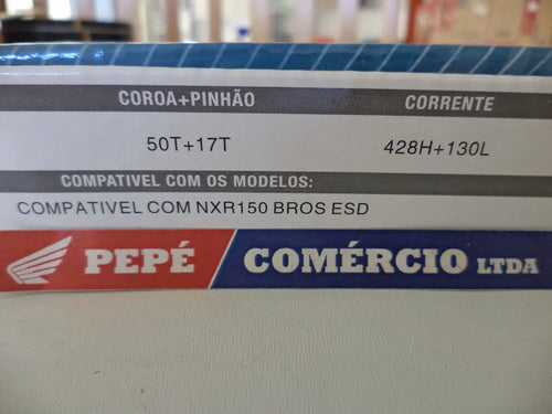 Kit Relação Transmissão Honda Nxr Bros 150 05 Até 14 Gulfair