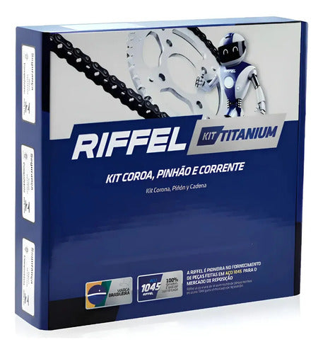 Kit De Relação Moto Nxr Bros 160 Riffel Titanium Xre 190