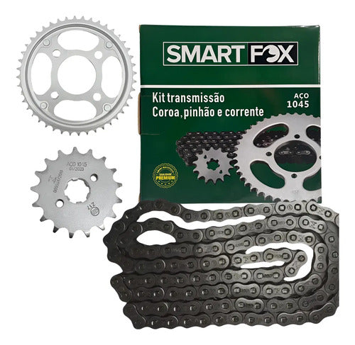 Kit Relação Transmissão Biz 100 (2013-2014-2015) Smart Fox