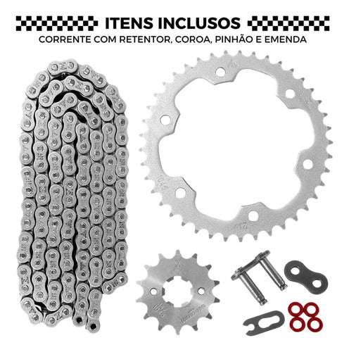 Kit Relação Factor 150 Fazer 150 2014 A 2026 Com Retentor