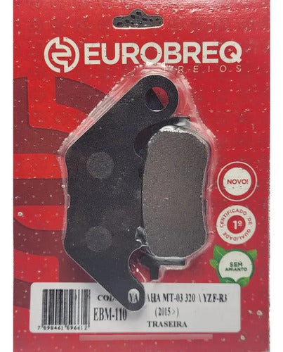 Pastilha Freio Eurobreq Ebm-110 Xmax 250 Mt-03 Yzf R3