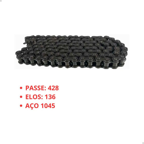 Kit Relação Original Riffel Fazer 250 2018/2023 Titanium