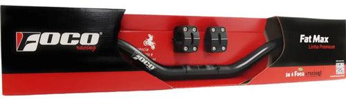 Guidão Com Adaptador Foco Racing Fat Max Crf 250f 31mm Preto