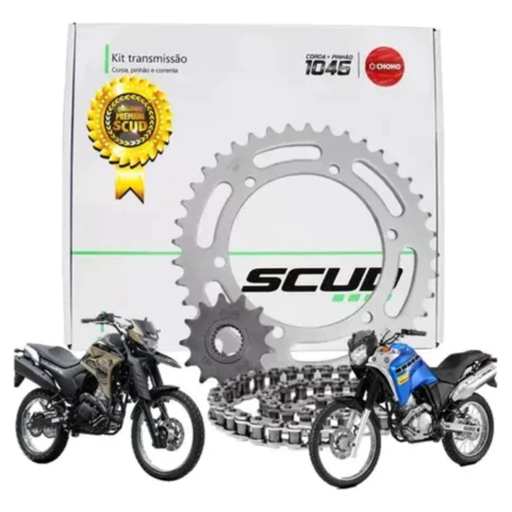 KIT RELAÇÃO SCUD LANDER 250 TENERE 250 AÇO 1045